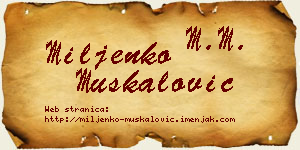 Miljenko Muskalović vizit kartica